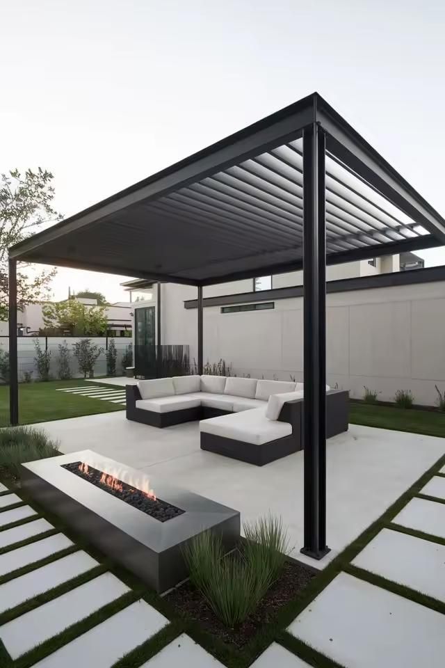 الجلسات والمظلات تنسيق حدائق في الرياض – تصميم حديقة مودرن