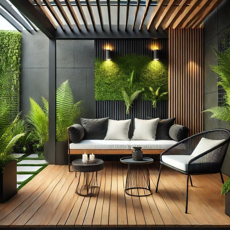 خشب الباركية و اﻟﺠﺪارﻳﺎت تنسيق حدائق في الرياض – تصميم حديقة مودرن