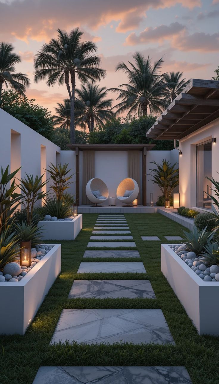 ممرات وديكورات تنسيق حدائق في الرياض – تصميم حديقة مودرن