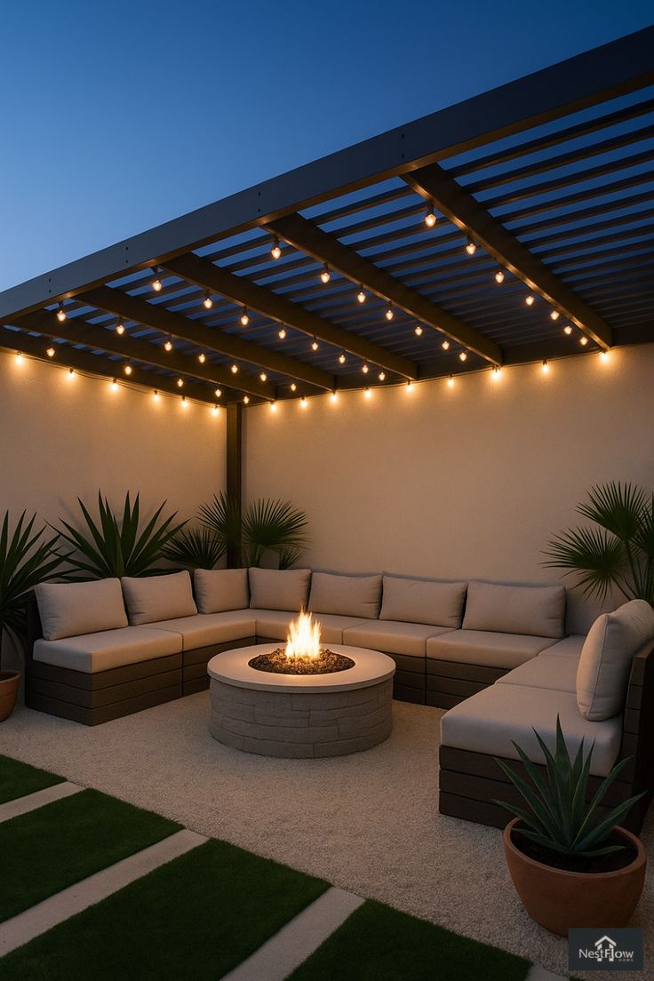 الجلسات والمظلات تنسيق حدائق في الرياض – تصميم حديقة مودرن