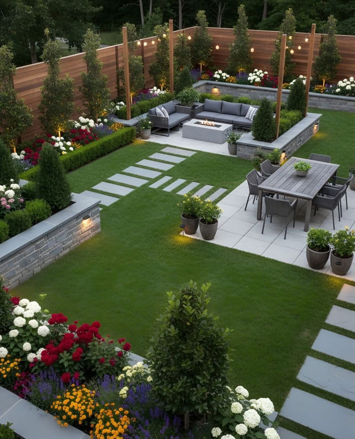 عشب طبيعي وصناعي تنسيق حدائق في الرياض – تصميم حديقة مودرن