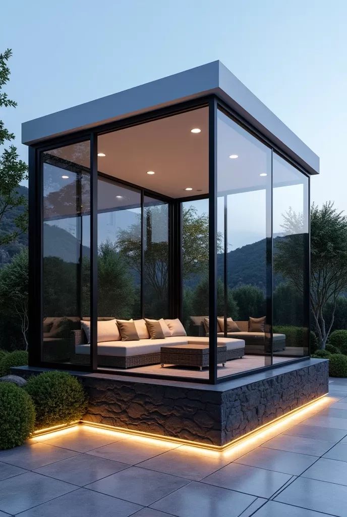 الجلسات والمظلات تنسيق حدائق في الرياض – تصميم حديقة مودرن