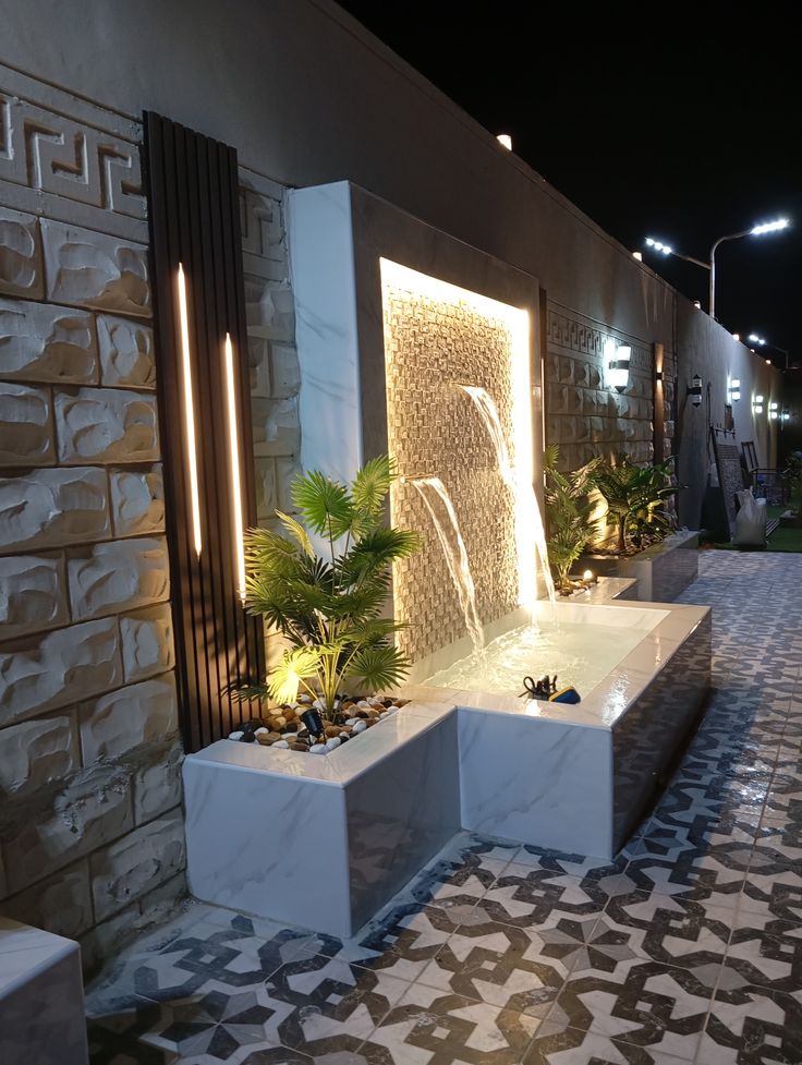 شلالات ونوافير تنسيق حدائق في الرياض – تصميم حديقة مودرن